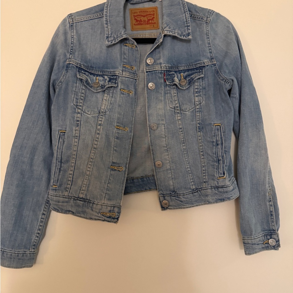 Levi's Faded Light Blue Denim Trucker Jacket
